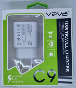 شارژر Veva C9 با قابلیت فست شارژ به همراه کابل